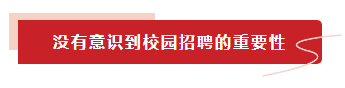 沒有意識到校園招聘的重要性